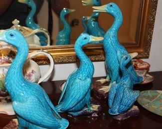 decor blue ducks