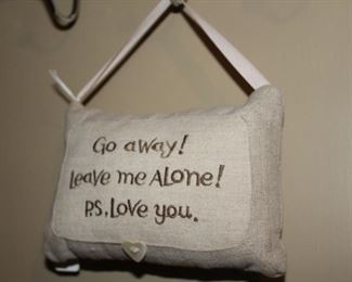 decor leave me alone pillow