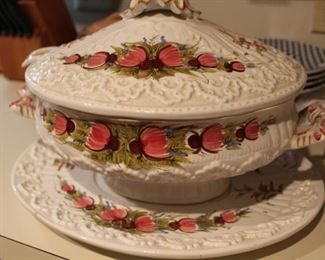 formal china soup tureen
