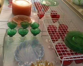 formal colorful glass and stemware