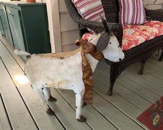 Adorable Large Tin Goat