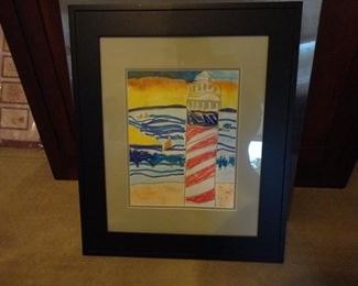 Abstract Lighthouse  26" x 21"