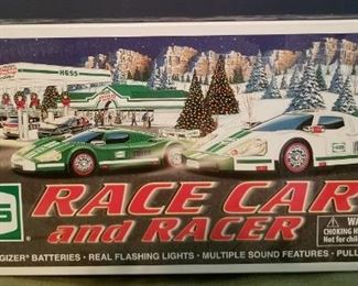 Hess die cast truck with Race Cars