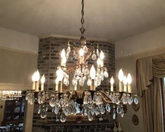 One of two Crystal Chandeliers