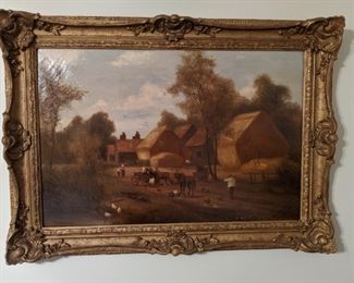 Nicely framed original oil on canvas, signed Chas. Vickers, 1821-1895.                                                                Charles Vickers was active/lived in United Kingdom and was known for painting.