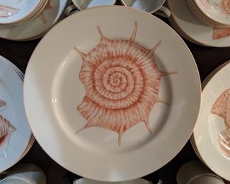 42-piece set of Coquille china,  by Fitz & Floyd.
ca. 1977 - 1992.