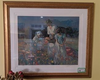 Nicely framed/matted signed/numbered (240/300) serigraph, "Poppy Field", by Don Hatfield.