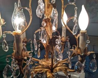 Vintage 4-light Italian chandelier.