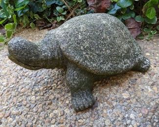 Here's Myrtle the Turtle in perfectly patinated concrete form.