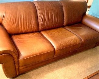 90” leather couch