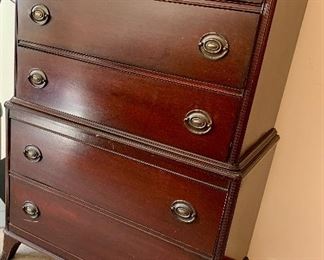 Antique 5 drawer cherrywood dresser