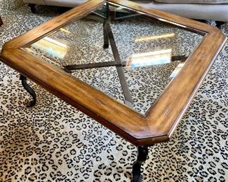 4 x 4 glass top coffee table