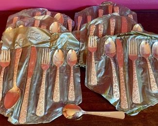 6 (6 pc) gold Cellini Romanesque flatware