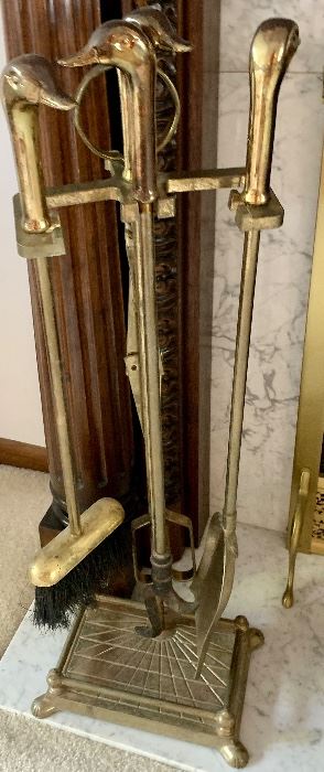 Duck head fireplace tools