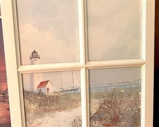 Sea side framed art