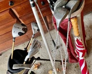 Youth lefty golf club set w/bag
Adult clubs
Golf umbrella & ball retriever,