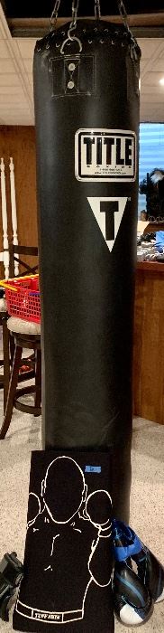 Title T punching bag & gloves