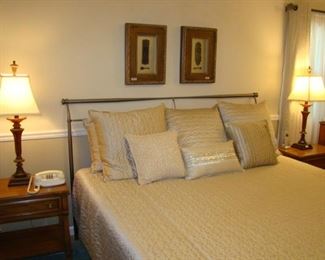 King Size Bed and bedding