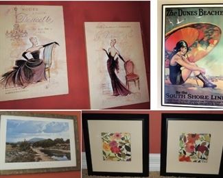 Framed art, Museum prints, vintage look advertising poster and more