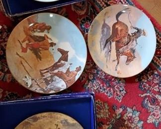 Francoma Cowboy and Indian Plates