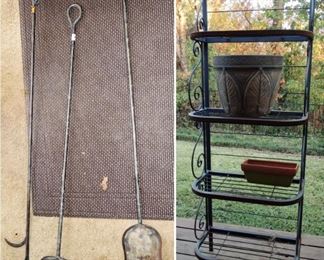 Heavy outdoor tool set. Heavy baker's rack