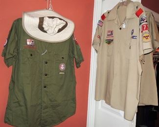 Boy scout shirts - vintage with patches