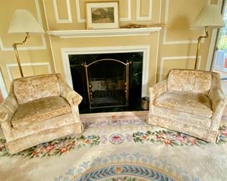 Pair Heritage swivel chairs