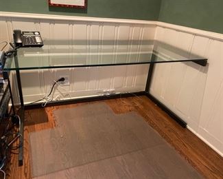 Glass & iron desk