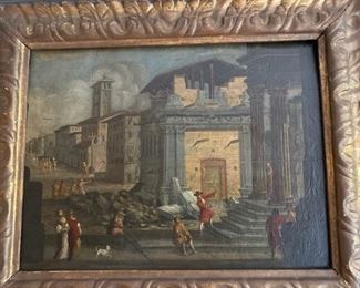 Pair Antique paintings on panel
