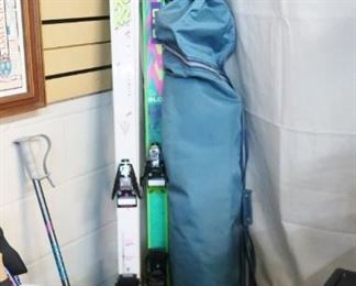 Snow skis and poles
