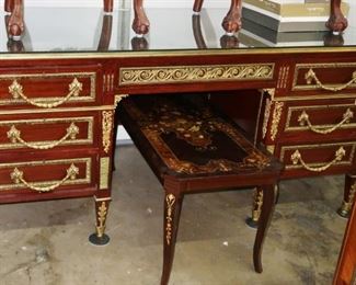 A stunning  French desk with ormolu fittings 