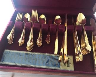 silverware 23 K gold electotroplated