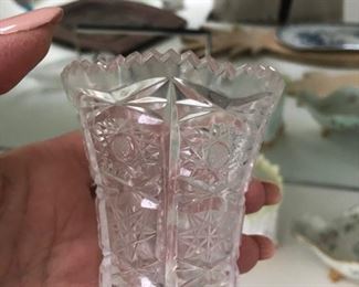 cut glass vase