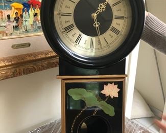 lacquered battery clock