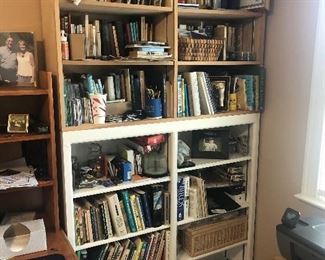 Bookcase and books