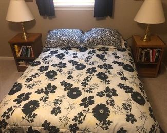 Mattress, night stands, lamps