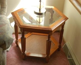 6 sided end table	25" W x 20" H
