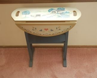 Decorative/painted drop leaf table	21" W x 24" D x 21" H
