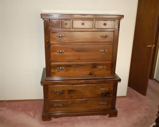 8 drawer dresser	Bennington Pine '76, 39" W x 19" D x 55.5" H
