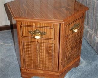 6 sided end table	20" D x 19" H
