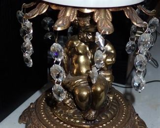 METAL CHERUB CANDLE HOLDER 