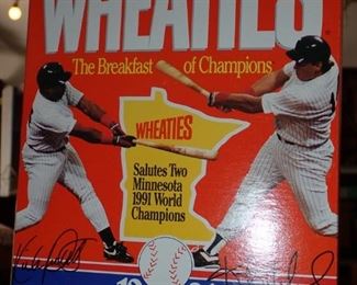 WHEATIES 1991 SIGNED BOX