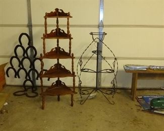 Vintage Horshoe Tree
Project shelf ... Wood 5 tier $12 
Plant Stand 