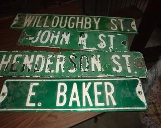 Porcelain Street Signs 