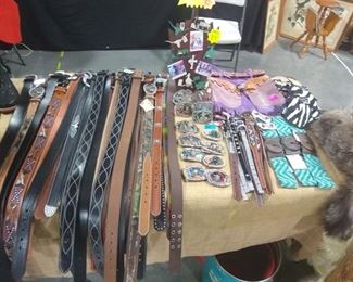 Straight off local auction block New with Tags Nacona and Georgia Boots Belts and Dog Collars along with Cowboy hats .... $10 / $7 