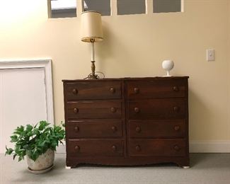 Double pine chest of drawers, plus more