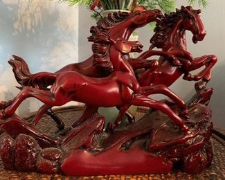 Hand Carved (?) Horse Statue