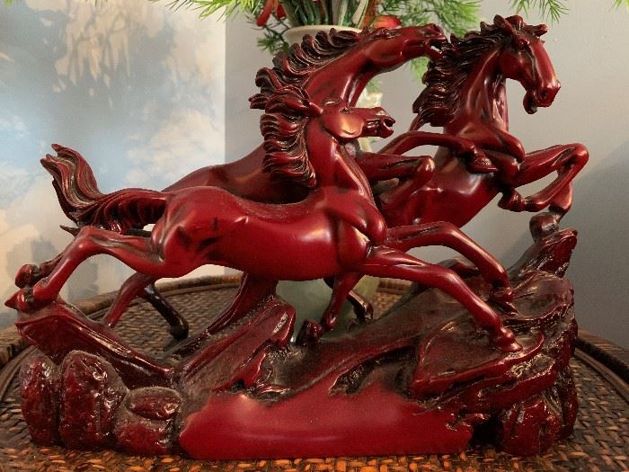 Hand Carved (?) Horse Statue