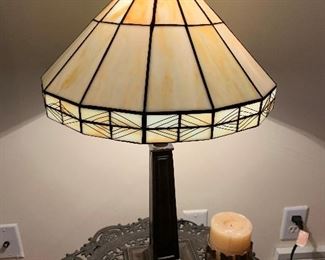 Slag Glass Lamp