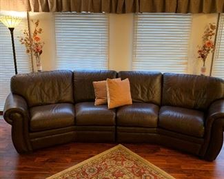 Leather Trend Semi Curved Leather Couch